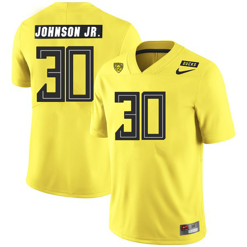 2019 Men #30 Andrew Johnson Jr. Oregon Ducks College Football Jerseys Sale-Yellow - Click Image to Close